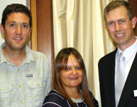 From left: Eugene Tondolo, SAFPA president; Melanie Malema, Sparrow FET College; Hugo van Niekerk, Festo.